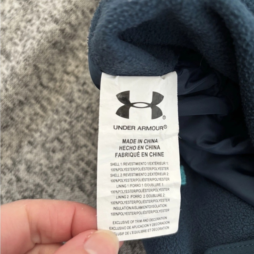 Under Armour Kids Alderhorn Winter Teal Snow Bibs - Picture 9 of 10